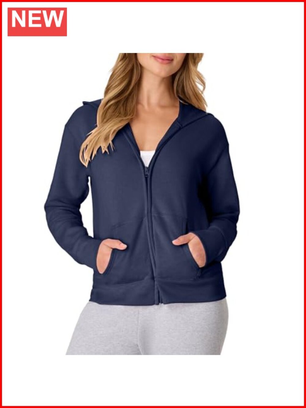 Hanes EcoSmart Midweight Fleece Full-Zip Hoodie Women's Sweatshirt